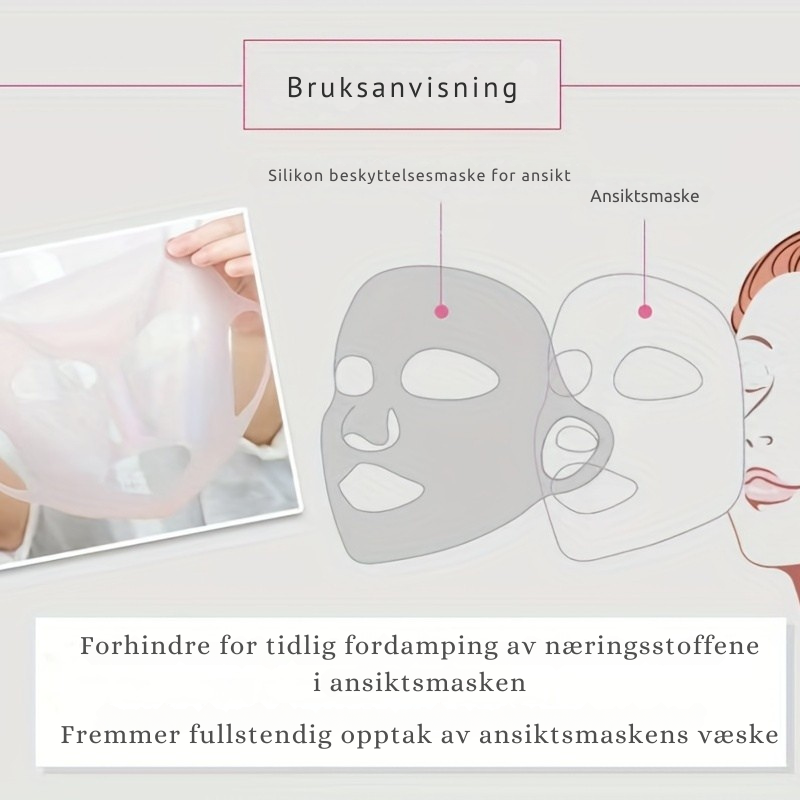 Pauline Silikon Ansiktsmaske 1+1 Gratis