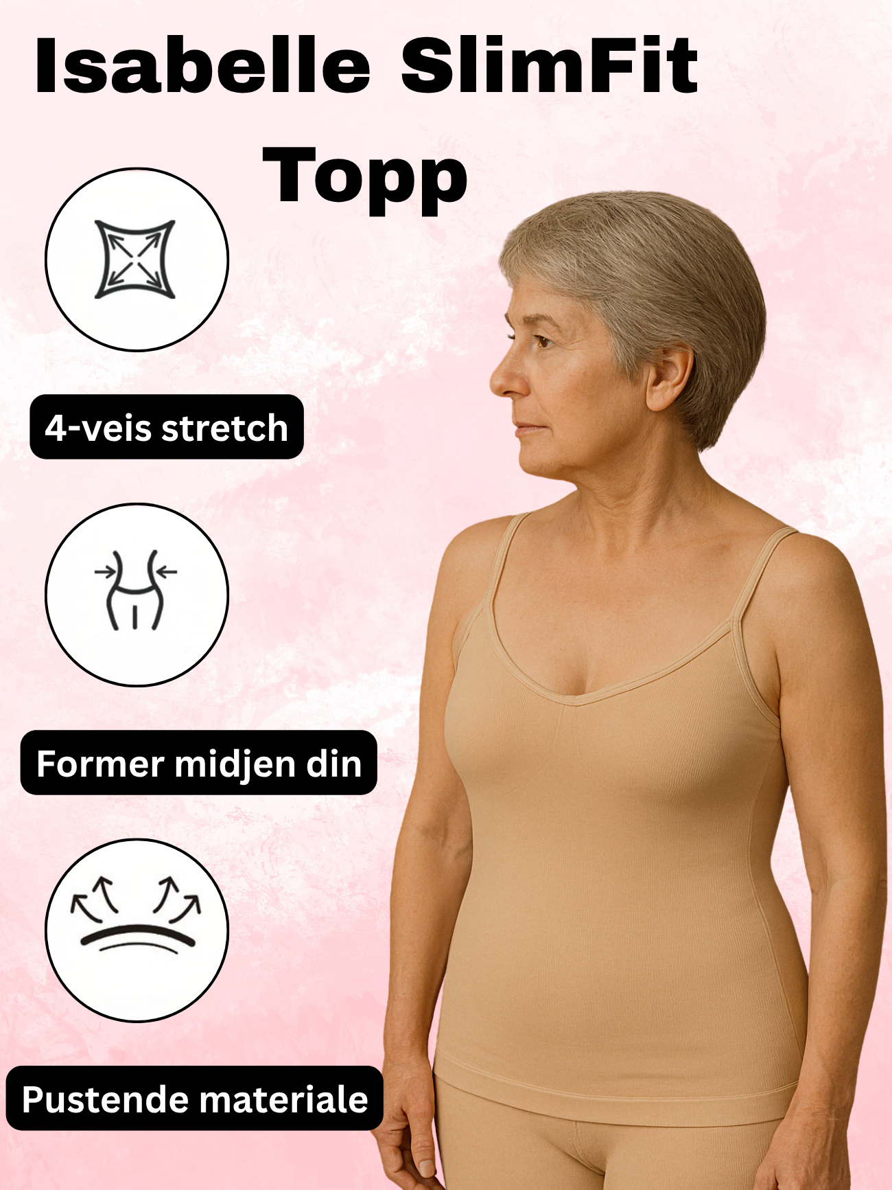 Isabelle SlimFit Topp 1+1 Gratis