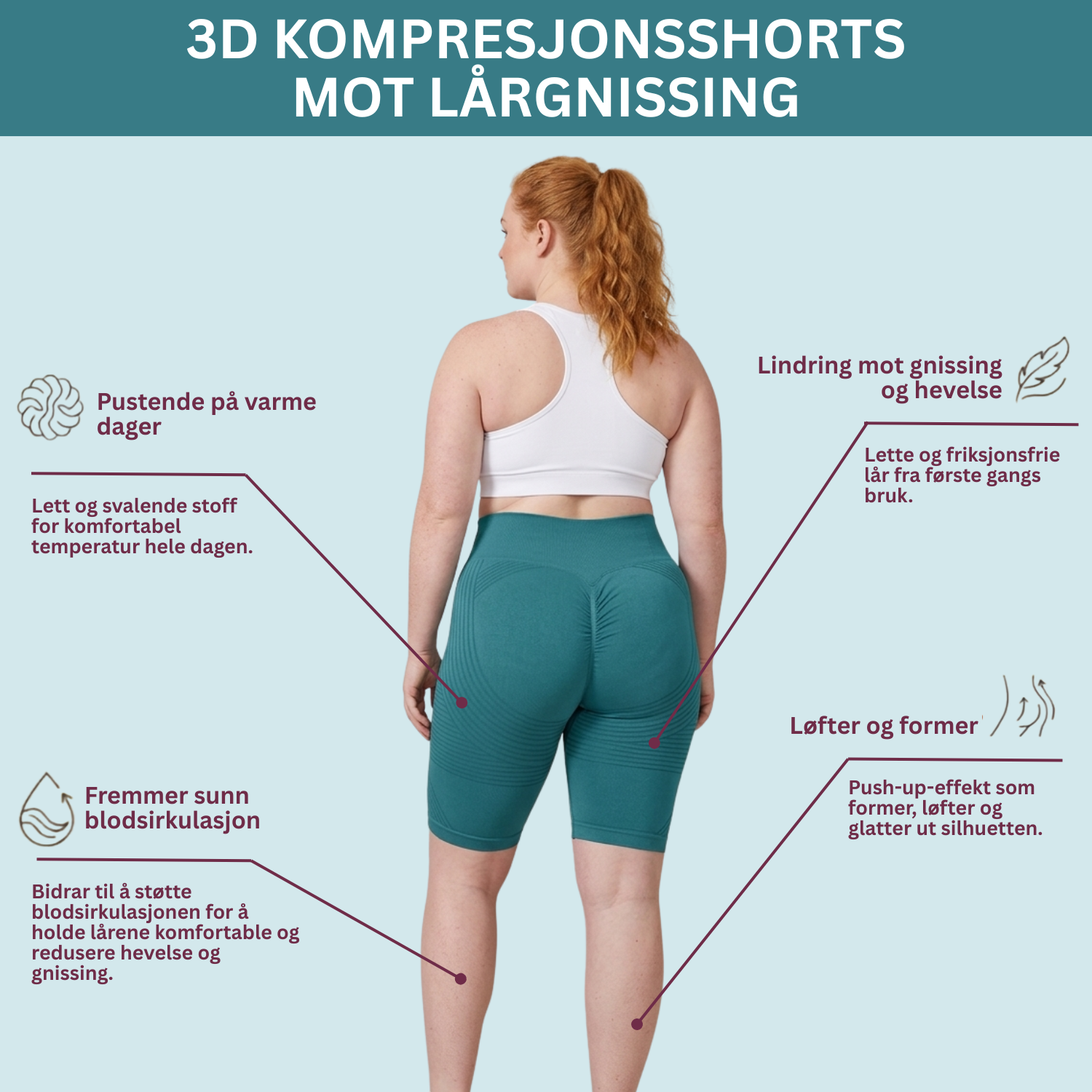 NOVA | Innovativ 3D Anti-Gnagsår Short-legging