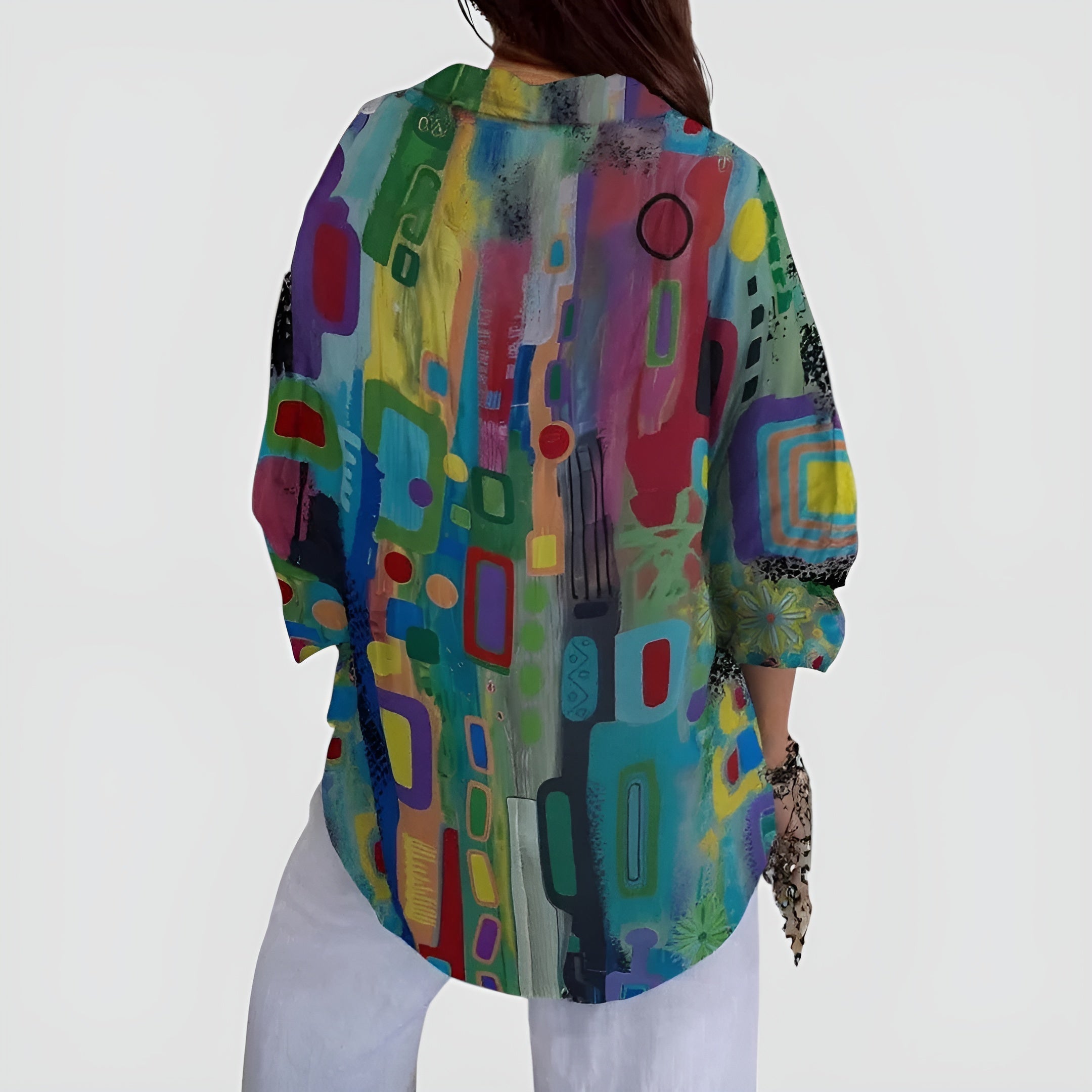Annika Kunsttrykt Bluse