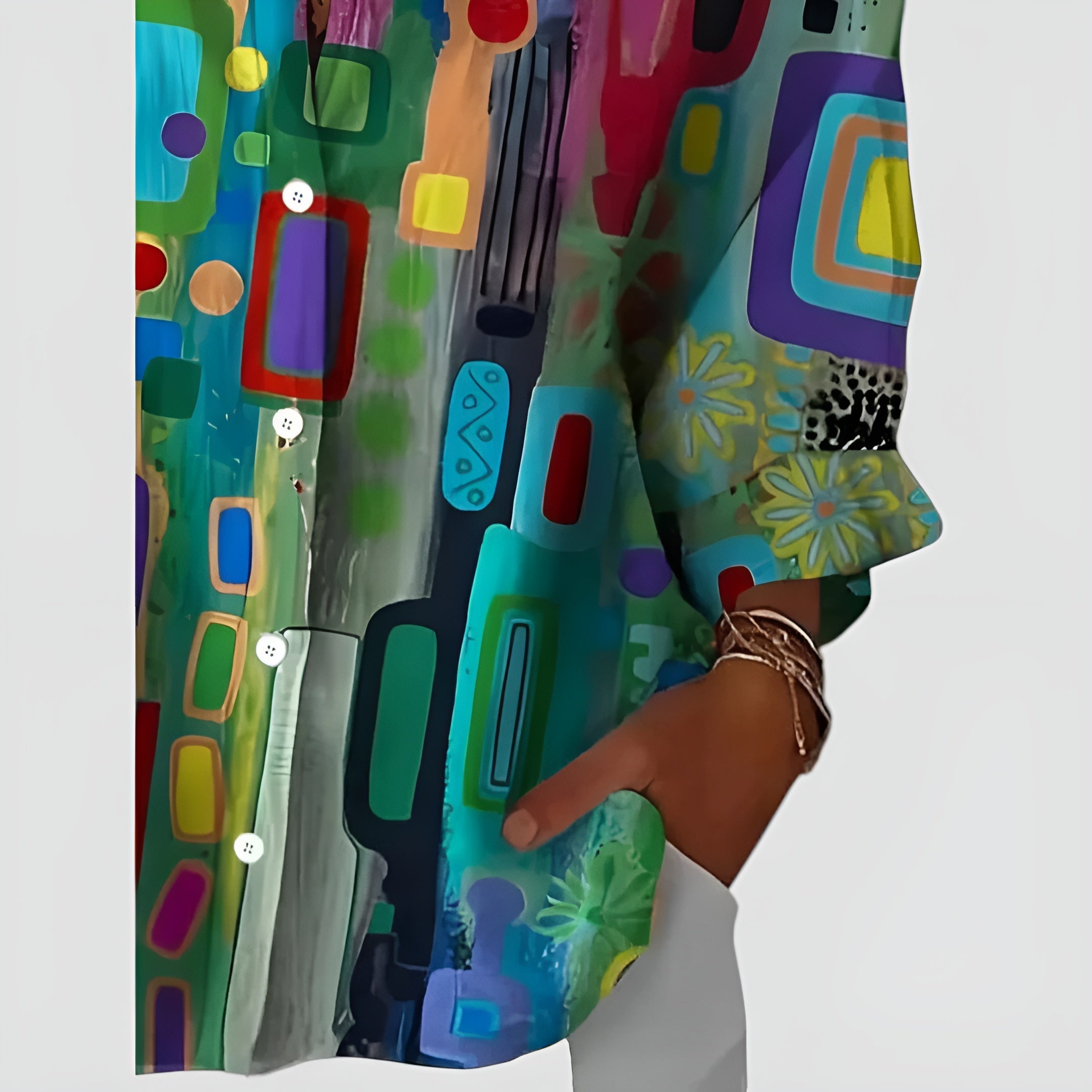 Annika Kunsttrykt Bluse